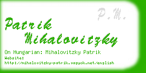 patrik mihalovitzky business card